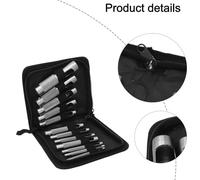 MoSundi 12PCS 3-19mm Carbon Steel Hollow Punch Set Leather, Belt, Watch Band, Gasket and for Plastic, Round Hole Punch Tool Crafting and Repair