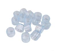 MoSundi 16 Pack Round Chair Leg PVC Furniture Protectors Non-Slip Floor Scratch Preventers, for Table Legs Quiet Noise Reduction Transparent White(30mm)