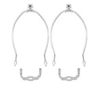 MoSundi 2-Piece 6" Lamp Shade Harp Stand Kit with Top Cover for Table Lamps, Floor Lamps, Desk Lamps, Includes Harp Holder, Frame Bracket and Solid Finial Cap, Metal Construction, Bronze Finish