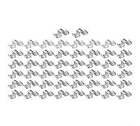 MoSundi 25/50 Pcs Galvanised Steel Saddle Clips Grating Bar, Oval Hole Fixing Fasteners Drainage Systems Walkways Stairs, Rust Resistant(50PCS)