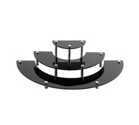 MoSundi 3-Layer Acrylic Transparent Cake Display Stand with Protective Film, Easy to Assemble and Stable Design for Desserts, Cakes, Cosmetics or Spices, Black Base black