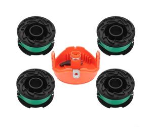MoSundi 4-Pack Replacement, String Trimmer Spools with Cap, for BLACKDECKER GH3000 LST540 LST540B, 20ft 0.078in Automatic Feed Line