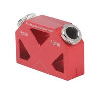 MoSundi 45 Degree Oblique Hole Jig Punch Locator Drill Guide 8mm 10mm | Metal 45 Punch Locator Angle Hole Jig Positioner Woodworking Dowel Drill Guide