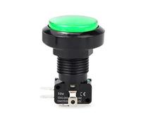 MoSundi 45mm Self-Reset Push Button Switch with Silver Contacts, 1NO 1NC, 15A, for Game Console and Car Wash Machine, Red/Green