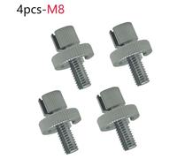 MoSundi 4pc 8mm Motorcycle Brake and Clutch Cable Adjuster Bolt with Lock Nut, for Most Motorcycles, M8 Size, Metal Construction, Black/Silver