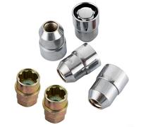 MoSundi 4pcs M12x1.25 Locking Wheel Nuts with 2 Keys Alloy Steel Material for Car Van SUV Anti-Theft Security Silver
