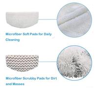 MoSundi 4PCS Mop Pad Replacement, Washable Reusable Mop Cloth Spare Part Rag Microfiber Mopping Pads For Bissell For PowerFresh