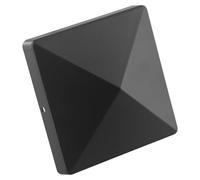 MoSundi 4x4 Inch ABS for Plastic Fence Post Cap Outdoor Wooden Fence, for Black, Pack of 4