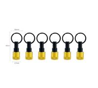 MoSundi 6 Pcs 1/4 Inch Hex Screwdriver Bit Holder Extension Rod Keychain Adapter for Impact Driver and Handheld Tools, Metal Ball-Bearing Detent for Secure Bit Storage