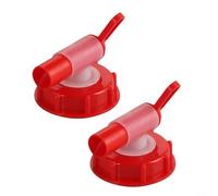 MoSundi 62mm Thread Outlet Tap, Plastic Faucet Water and Chemicals, Robust for PP Construction with Operation, White-for Red Design Home Garden and Industrial Use(2pcs)
