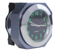 MoSundi Aluminum Alloy Motorcycle Handlebar Clock, Waterproof IPX7 Quartz Watch with Luminous for DIAL, 3.3cm Mount for 22-28mm Bars(white)