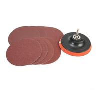 MoSundi Aluminum Oxide Sanding Discs 4 Inch 100mm and Loop Backing Pad M10 Compatible with Rotary Tools for Wood Metal Plastic Polishing 60 80 120 180 240 Grit