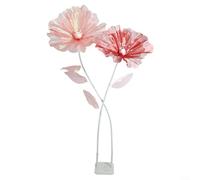 MoSundi Artificial Flower Arrangement with 50cm Bloom and 150cm Stem, Realistic Gauze Floral Decor with Leaves and Base Wedding Scene, Home and Garden Party, Pink(Red and Pink Suit)