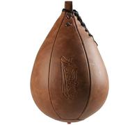 MoSundi Boxing Speed Ball for Adult Training, Leather Pear-Shaped Reaction Ball with Elastic Rebound, 27 cm, 180 g, for Hanging Platforms, Black