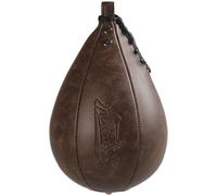MoSundi Boxing Speed Ball for Adult Training, Pear-Shaped Reaction Ball with Leather Cover, 27 cm Long 180 g, Compatible with Hanging Platforms, Black