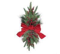MoSundi Christmas Flocked Pine Wreath 60cm Handmade Greenery