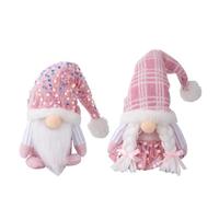 MoSundi Christmas Plush Gnome Ornaments 2 Pack Handcrafted Holiday Decor