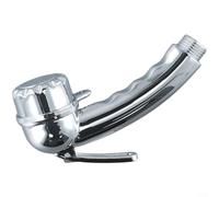 MoSundi Chrome Shower Head, 14.5 cm Push Button Hand Shower with 1/2'' Connection and Start/Stop Button for Boat or Camping Use