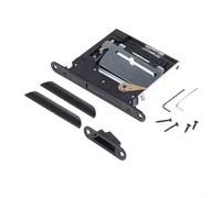 MoSundi Concealed for Door Lock Silent for Flat Latch 40-48mm Interior Doors, Zinc Alloy Invisible Push Open Mechanism Bedroom Bathroom Silver(Black)