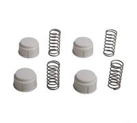 MoSundi Cooler Replacement Button and Spring Kit for Igloo, Plastic Latch Repair Parts with Resilient Springs for Camping Fishing Marine Use, White