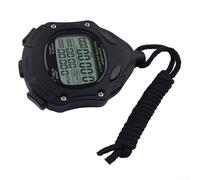 MoSundi Digital Stopwatch with 100 Lap Memory, Backlight, Timer, Metronome and Daily Alarm - Black