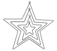 MoSundi Diy Star Shaped Wreath Frame Black Iron Wire for Ring Base | 10-40cm Star Wreath for Ring Frame DIY Floral Wire Base Home Decor