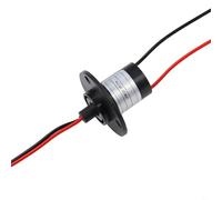 MoSundi Electrical Slip for Ring 2-Wire 15A for Wind Turbine Generator, 360 Unlimited Rotation, Gold-Gold Contact, IP51 Rated, for CCTV PTZ Robotics