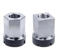 MoSundi ER-32 ER-25 ER-40 Clamp for CNC Lathe Engraving Machine, 2pc Square and Hexagonal Collet Seats, Carbon Steel Gripper with 00005in Accuracy, for Parallel/Square/Hex Workpieces