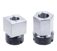 MoSundi ER-32 ER-25 ER-40 Clamp for CNC Lathe Engraving Machine, 2pc Tetragonal and Hexagonal Collet Seats, Carbon Steel, 00005in Accuracy, for Parallel/Square/Hex Workpieces