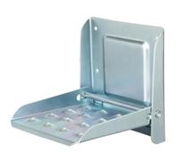 MoSundi Folding Truck Step 191 x 177 mm for Trucks, Trailers, Campers and Vans, Galvanized Steel, Non-Slip Perforated Tread with Folding Lock, Space-Saving Design