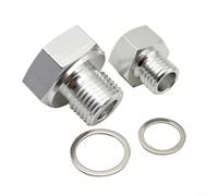 MoSundi for LS Engine Oil Pressure & Coolant Temp Gauge Fitting Adapter Kit, M12x1.5 & M16x1.5 Aluminum for LS1 4.8L 5.3L 6.0L Swap