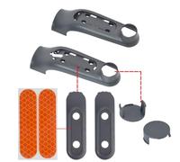 MoSundi Front Fork Covers with Reflective Stickers for Ninebot F20 F25 F30 F40 Electric Scooter, Gray Plastic Protection Shells, Left and Right Side