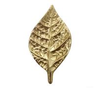 MoSundi Gold Brass Leaf Pull for Kitchen Cabinets 60x32mm