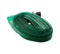 MoSundi Green PVC Flat Soaker Hose for Garden, Efficient Water Dripping Irrigation System for Flower Beds, Vegetables, Shrubs Trees, Leak-Resistant Kink-Free, 7.5m 10m 15m(7.5M)