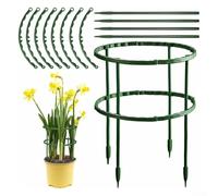 MoSundi Half Round Plant Stakes 8PCS Garden Support for Climbing Vines and Bushy Plants