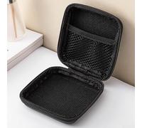MoSundi Headphone Case Shockproof Hard Cover with Zipper for Foldable On-Ear Headsets Portable Organizer Bag Black 15x10x4.5cm(8.5*8.5*3.5)
