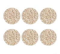 MoSundi Heat Resistant Round Placemats 38CM Scratch Proof Protection(Gold)