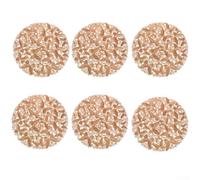 MoSundi Heat Resistant Round Placemats 38CM Scratch Proof Protection(Pink gold)