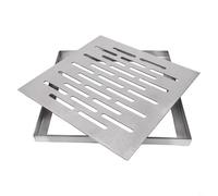 MoSundi Heavy Duty Floor Drain Cover Stainless Steel Square Drainage Grate For Bathroom Kitchen Outdoor 200x200mm(250 * 250 * 20mm)