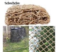 MoSundi Hemp Rope Plant Support Net 1x5m Jute Trellis Vegetable Flower | 2x5m Jute Rope Plant Support Net Hemp Trellis Balcony Garden Climbing Plants