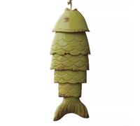 MoSundi Innovative Metal Koi Fish Wind Chimes for Enhancing the Beauty of Gardens and Backyards Alike (grass green)