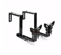 MoSundi Iron Balcony Plant Hanger Hook 2 Pack Black Heavy Duty