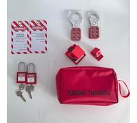 MoSundi Lockout Tagout Kit for Industrial Safety, Group Lockout with 2 Steel Hasp Locks, Miniature Circuit Breaker Locks, Tags & Safety Padlocks, Nylon PA for Durable Material, for Equipment Shutdown