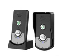 MoSundi Long Range Wireless Doorbell 1000 Meters, Two-Way Talk Smart Intercom, 2000mAh Built-in Battery, Weatherproof Outdoor Transmitter,for House Flat Villa(black)