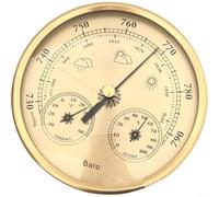 MoSundi Mechanical 3-in-1 Weather Station Featuring Thermometer, Hygrometer and Barometer, High Precision Aluminum Alloy Design,for Home Monitoring, 130mm