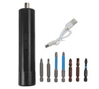 MoSundi Mini Electric Screwdriver 8-Piece Set with Drilling Function and Magnetic Tips, 0.15-0.6N.m Torque, 260mAh Li-ion Battery, Type-C Rechargeable, for Wood Plastic Aluminum, Includes 7 Bits