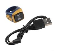 MoSundi Muslim Prayer Ring Digital Counter 5 Time Alerts(18mm blue)