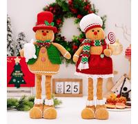 MoSundi New Large Retractable Gingerbread Man Doll Biscuit Cookie Man Toy Dolls Ornaments Christmas Decor Navidad 2025 New Year Gifts