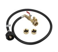 MoSundi Outdoor BBQ Propane Refill Adapter Hose 3FT with Night-Vision Pressure Gauge and Positive Seal Valve for 1 lb Bottles from Bigger Tanks