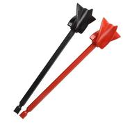 MoSundi Paint Mixer for Drill, 2Pc Epoxy Resin Stirrer with 4-Leaf Spiral Design, ABS Mixing Paddle for Power Drills, Reusable & Easy to Clean, Black + Red